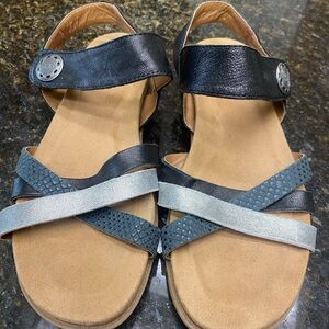 Black and silver sandals. Size 7.5